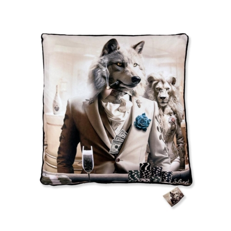 Coussin Loup Luxury de Sylvain Binet