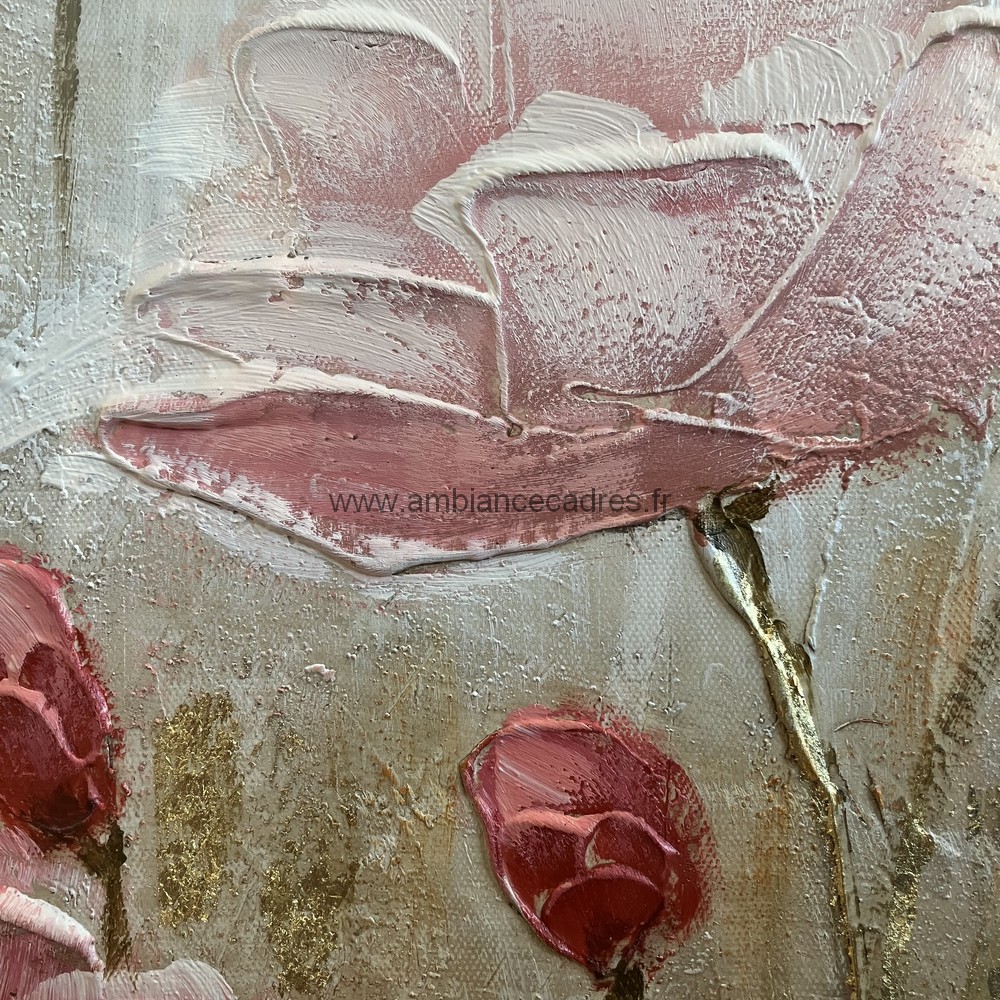 déco florable champ de fleurs rose