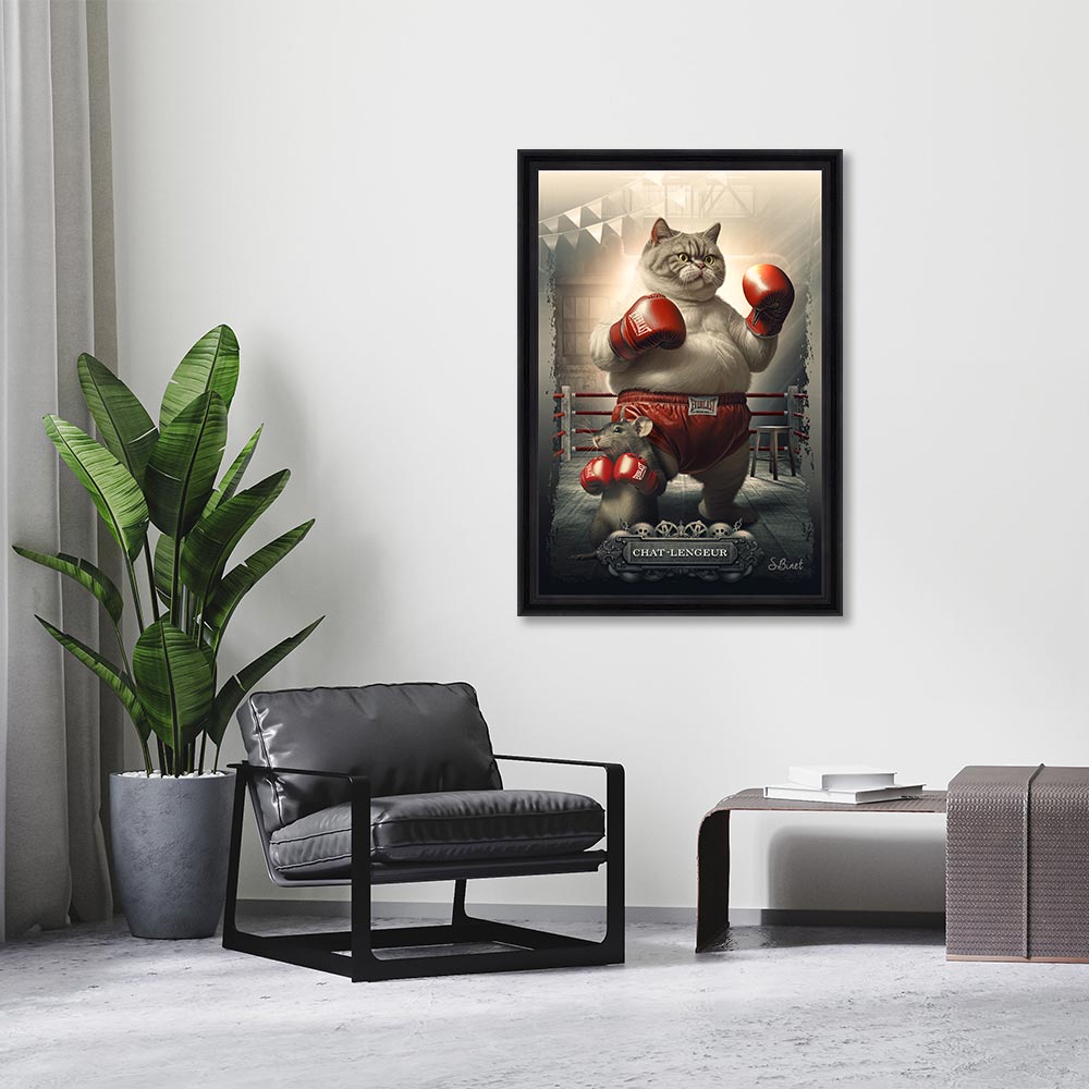 decoration_chat_lengeur_sylvain_binet_chambre_adolescent_boxe decoration chat-Lengeur