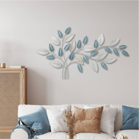 décoration murale métallique cabane pêche