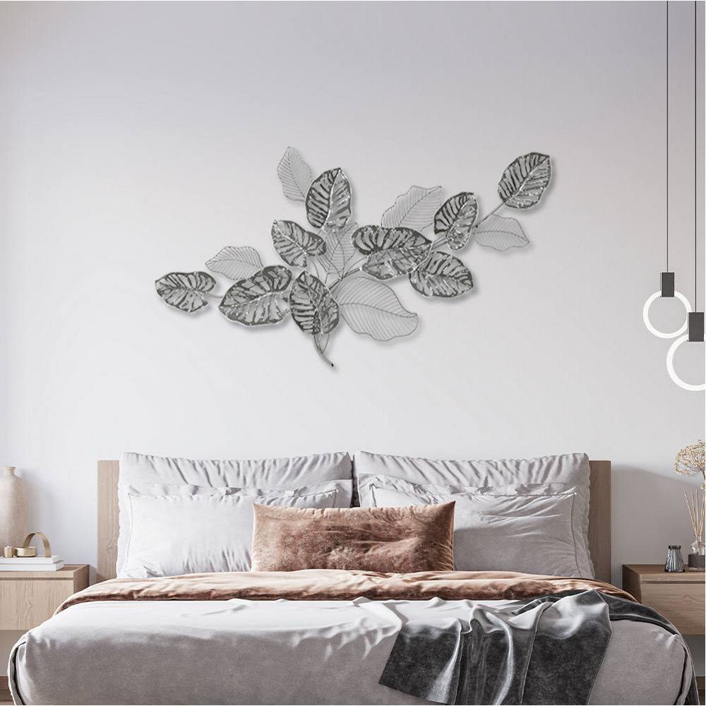 objet_decoratif_salle_a_manger_fleurs_feuilles_sculpture_metal_06.490 objet décoratif salle à manger fleurs