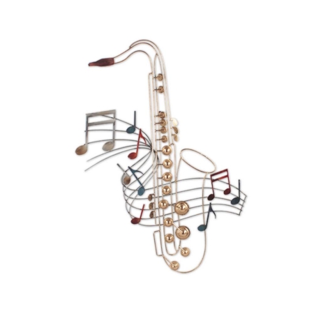 Sculpture Murale Métal Saxophone