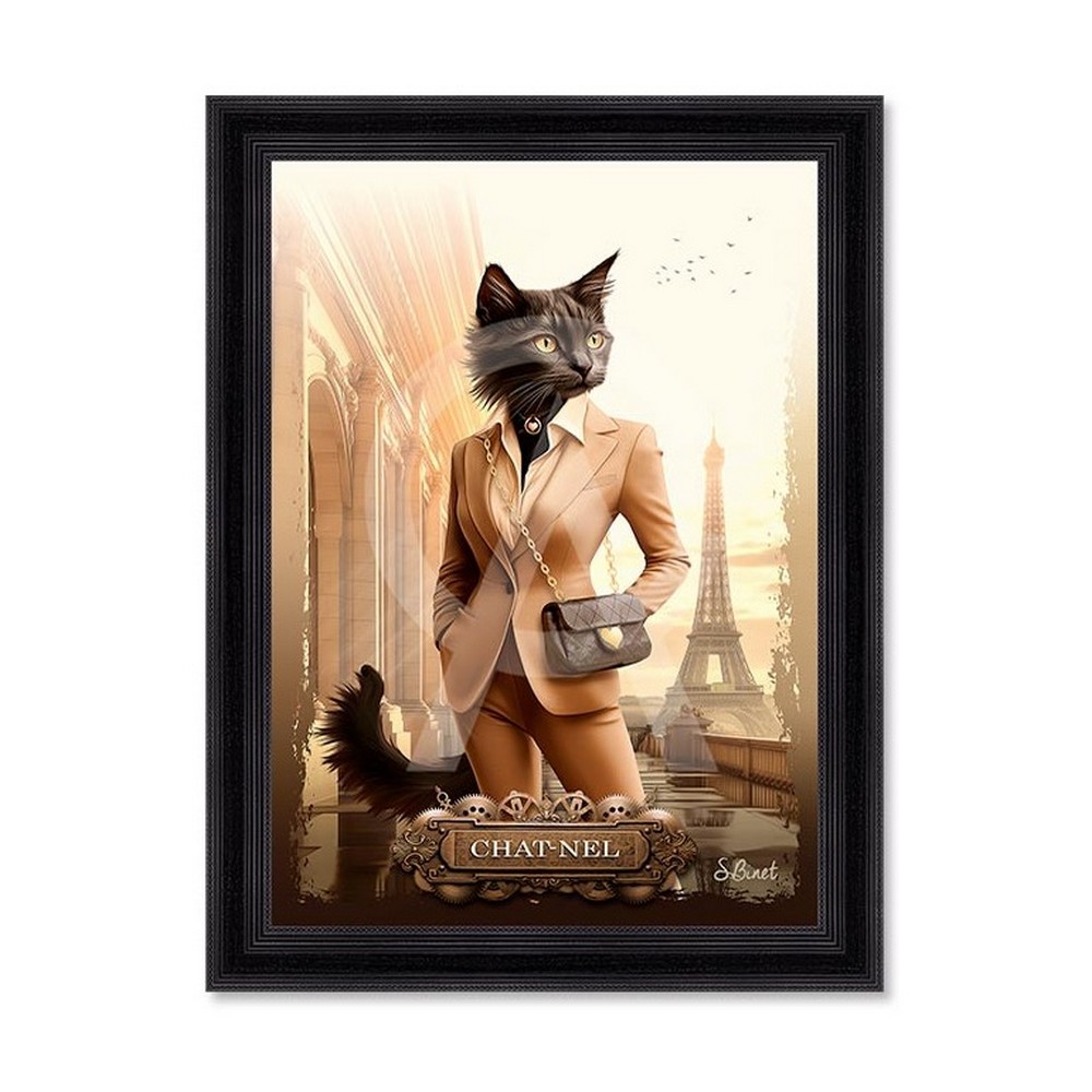 tableau_sylvain_binet_chat_nel_marque_deco_dressing_paris tableau sylvain binet chat-Nel