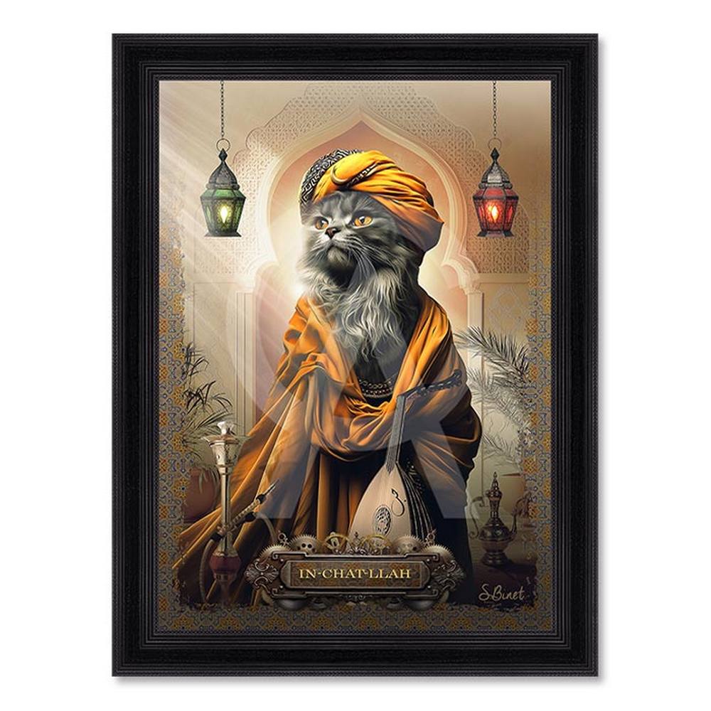 tableau_sylvain_binet_in_chat_llah_objet_decoratif_cadraven_distributeur Tableau Sylvain Binet In-Chat-llah