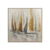 Toile Bateau Doré Gris