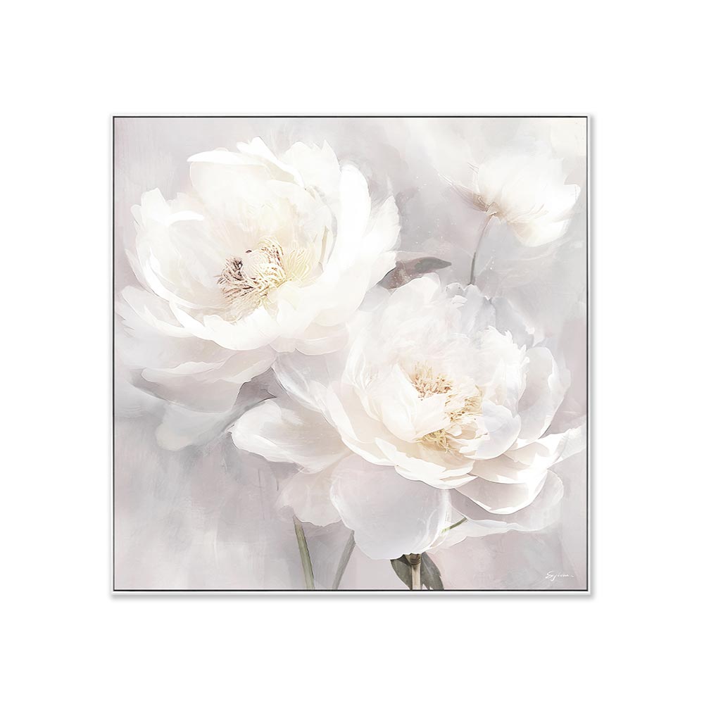 Toile Décorative Fleurs Blanches