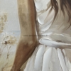 toile encadrée femme robe