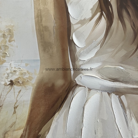 toile encadrée femme robe
