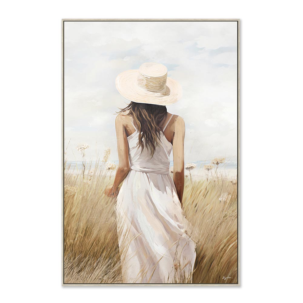toile_femme_dans_les_dunes_chapeau_robe_03.3422 Toile Femme dans les Dunes