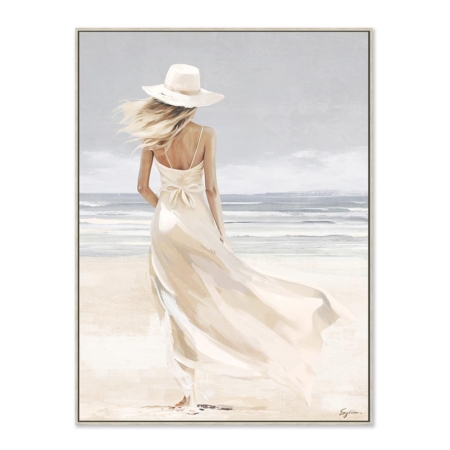 Toile Femme sur la Plage