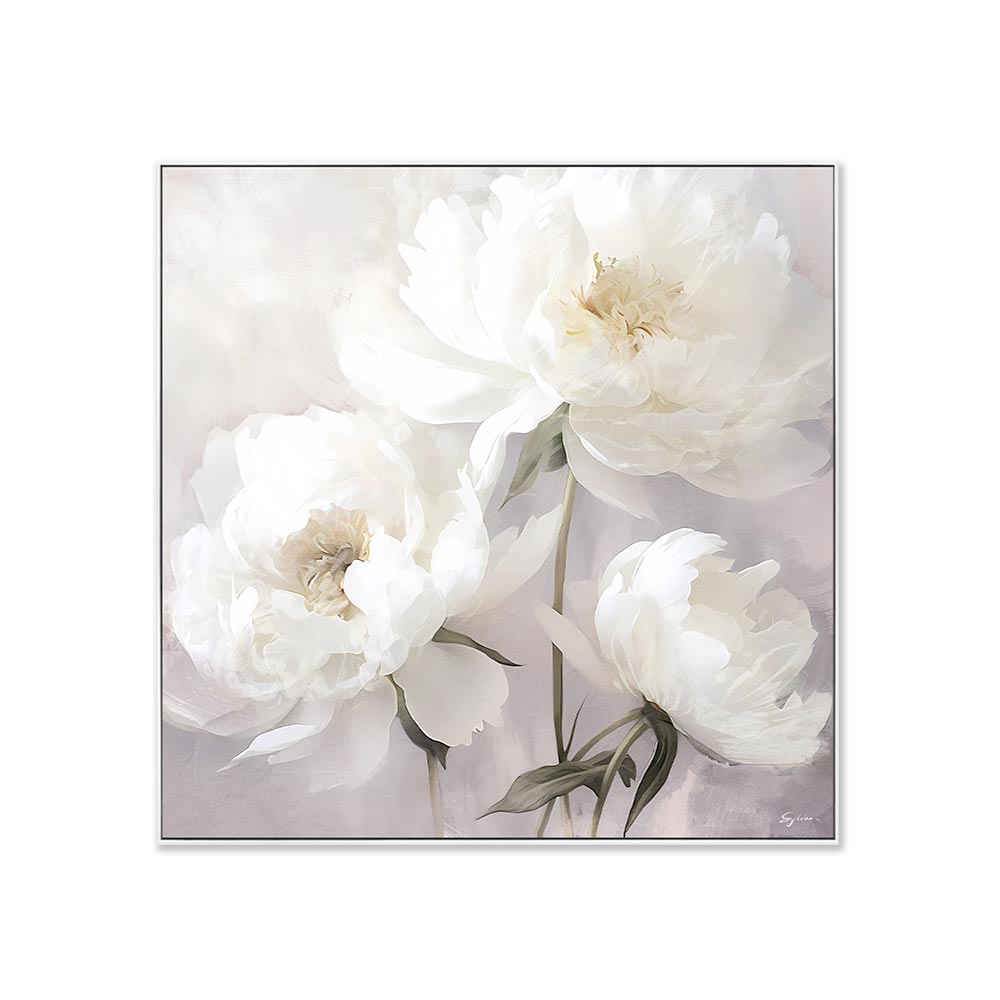 Toile Fleurs Blanches