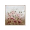 Toile Fleurs Rose Or