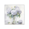 toile vase hortensias bleu