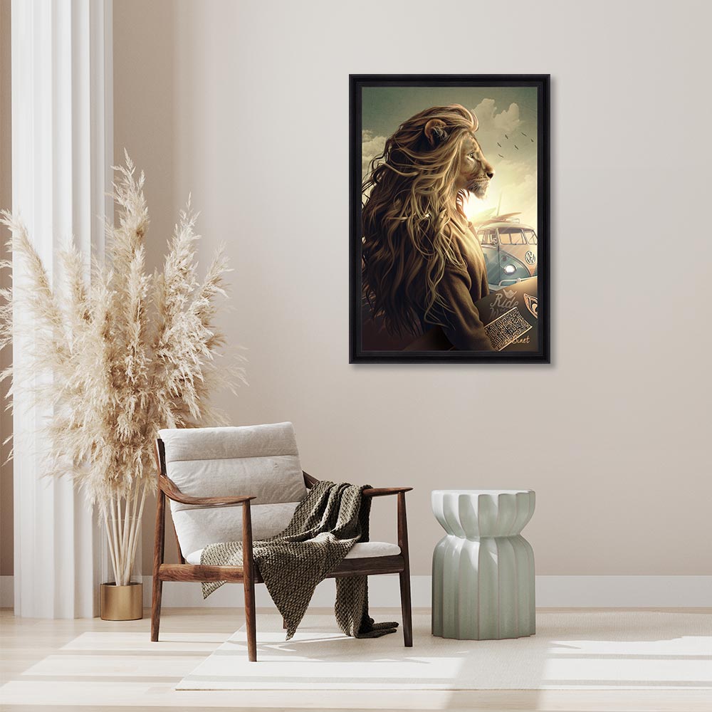 cadre_sylvain_binet_lion_surf_surfeur_combi_la_torche cadre sylvain binet lion Surf