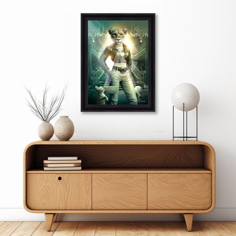 cadre sylvain binet lionne cuir