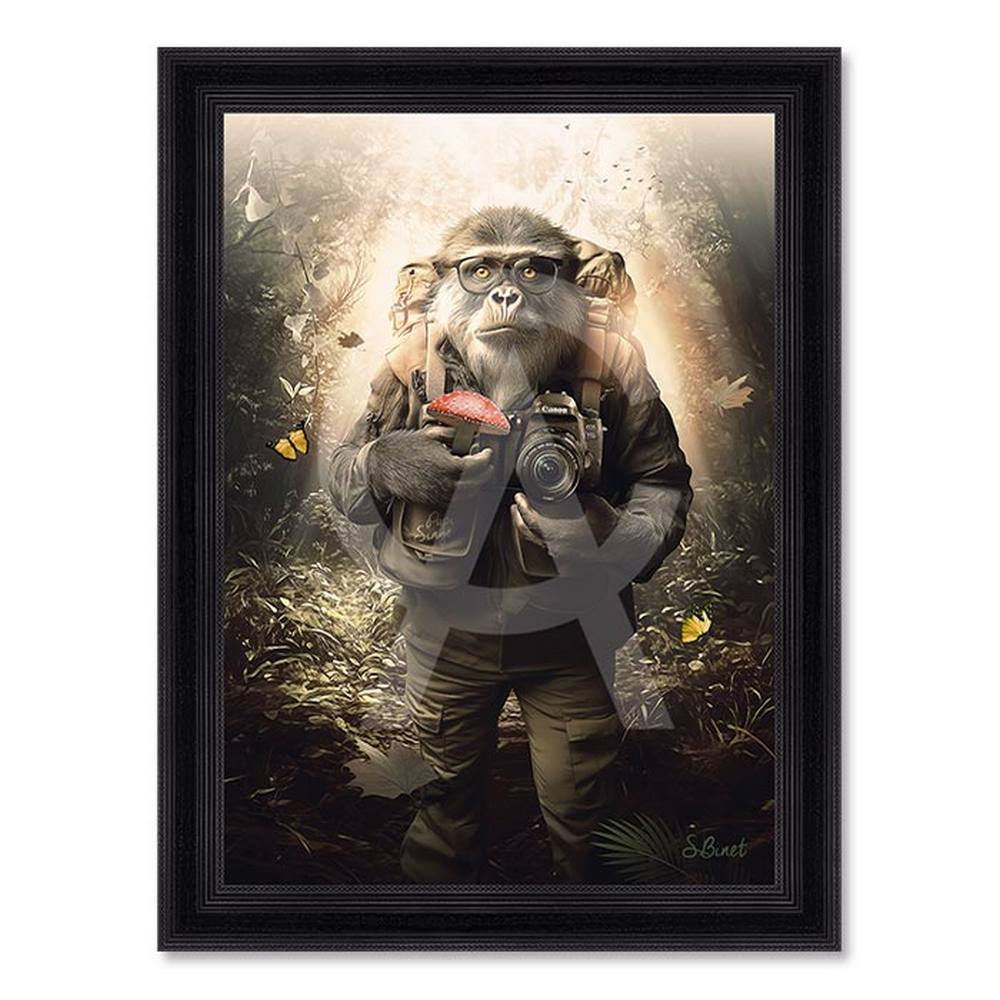 tableau_papi_singe_sylvain_binet_decale_photographie_grand_pere Tableau Papi Singe sylvain binet