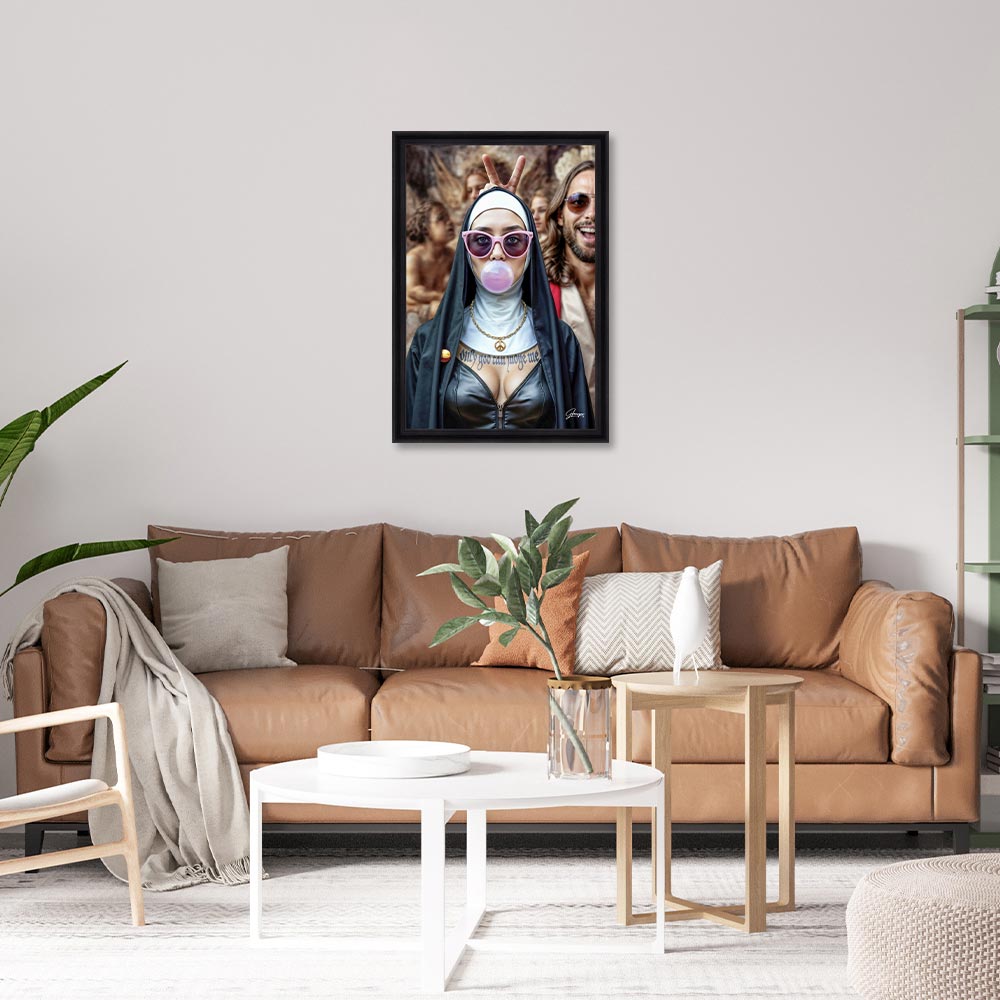 cadre_alexandre_granger_confession_III_cuir_homme_femme_nonne cadre alexandre granger Confession III