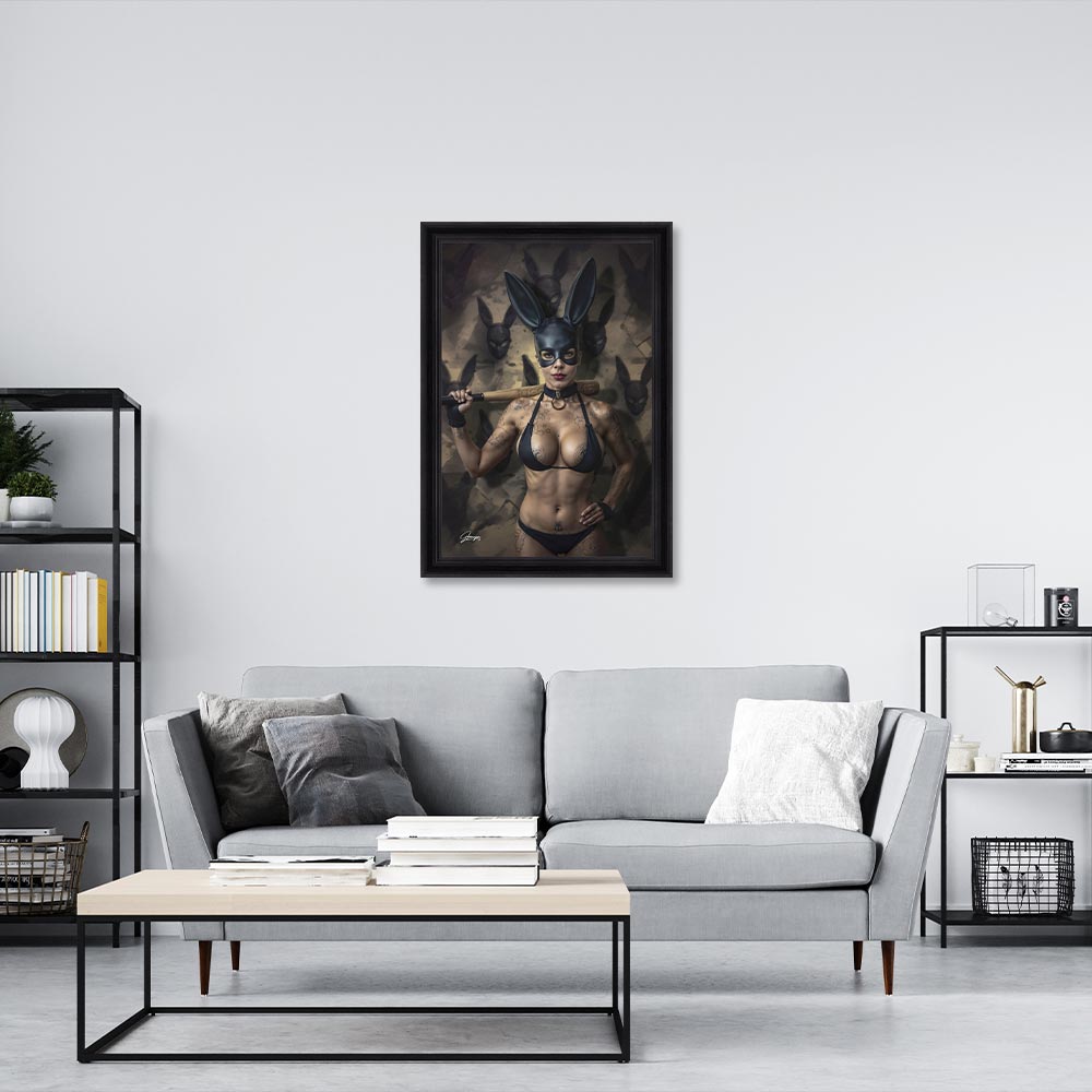 cadre_alexandre_granger_miss_rabbit_collier_femme_nue cadre alexandre granger miss rabbit