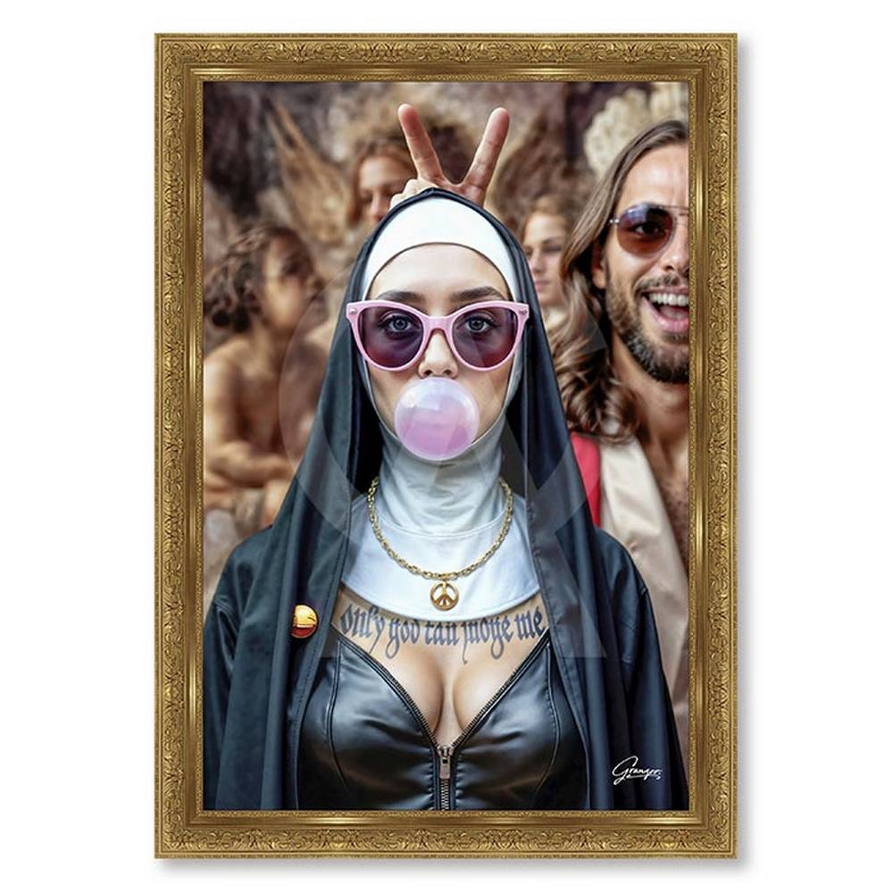 cadre_confession_III_alexandre_granger_eglise_femme_jesus_dore cadre Confession III alexandre granger