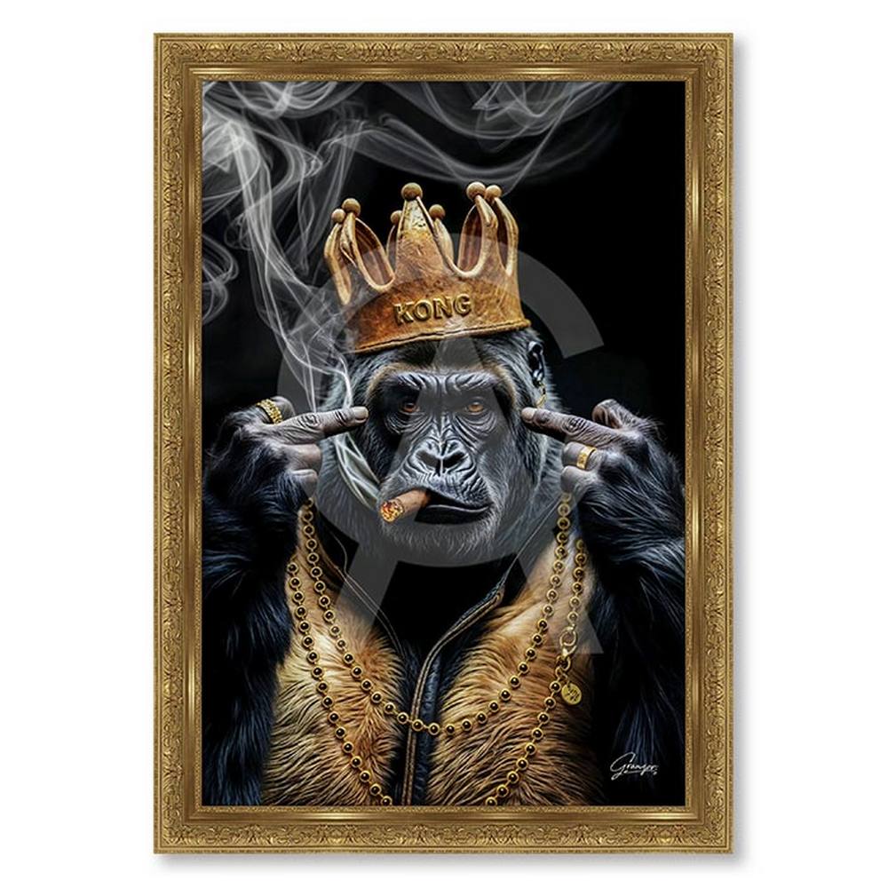 cadre_get_out_alexandre_granger_king_kong_animal_gorille_doigts_d_honneur cadre Get Out alexandre granger