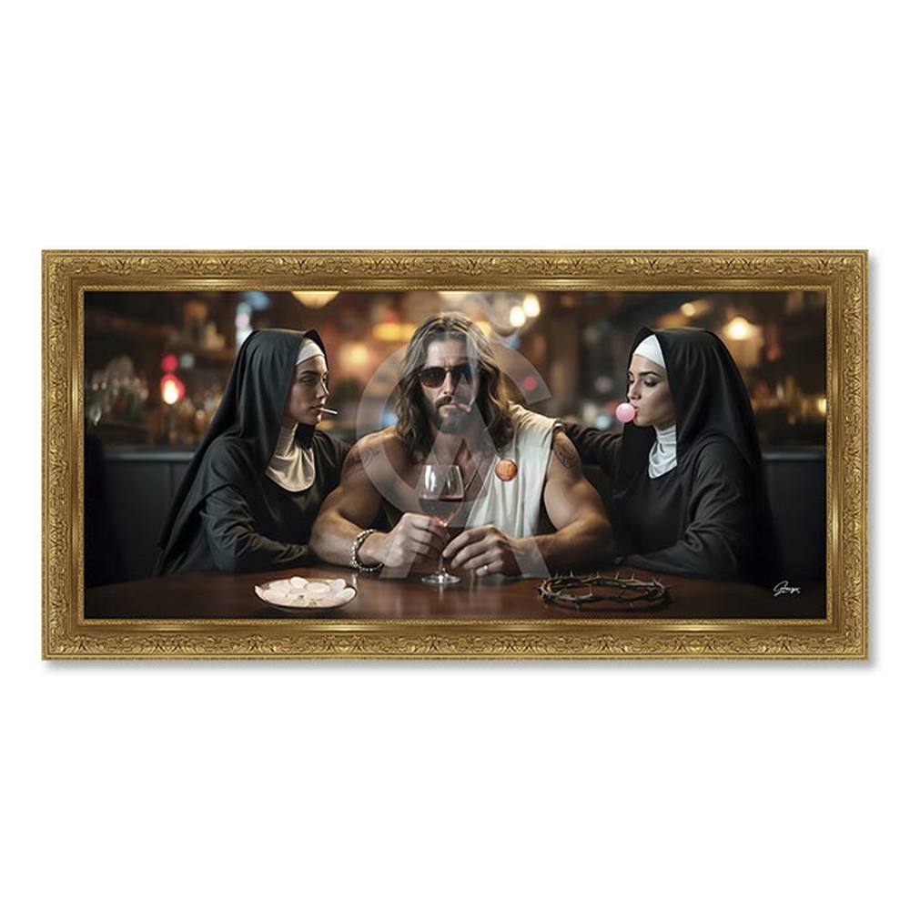 cadre homme nonne the golgota bar