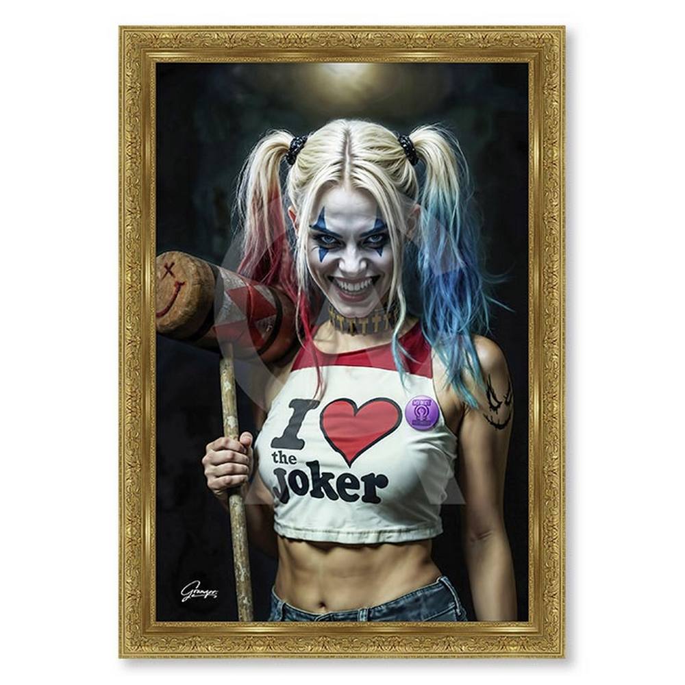 cadre_the_quinn_alexandre_granger_dc_comics_rouge_bleu_costume cadre The Quinn alexandre granger