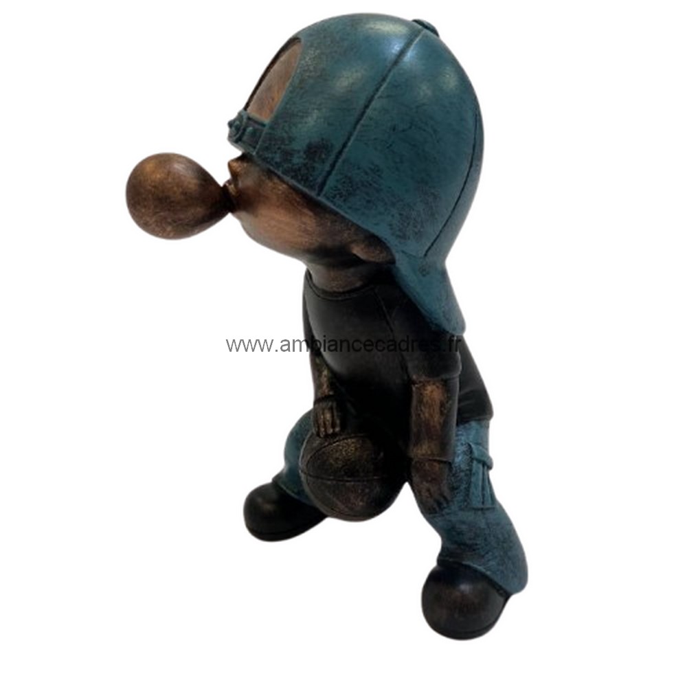 déco statue gars basketteur sport