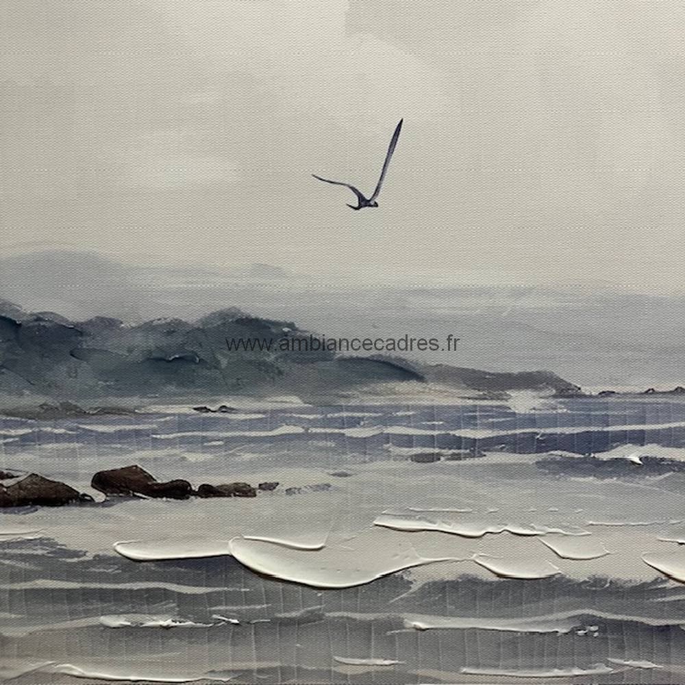 peinture_envol_de_mouettes_mer_ocean_vagues_03.3513 Peinture envol de mouettes