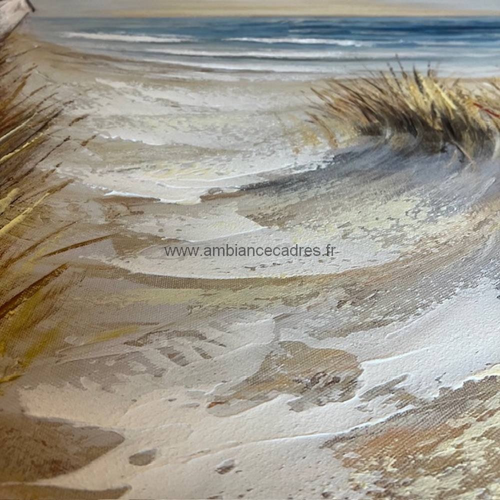 peinture sable cabanes de plage