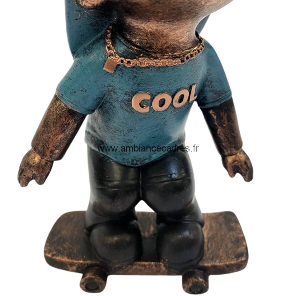 sculpture cool enfant skate bleu sport