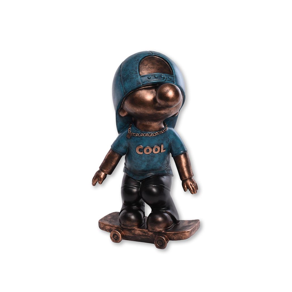 Statue Skateur à Poser Bleu