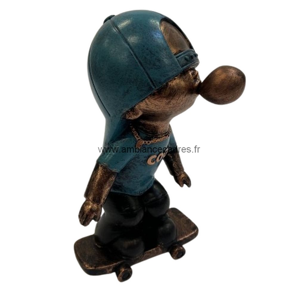 Statuette Adolescent Skate à Poser