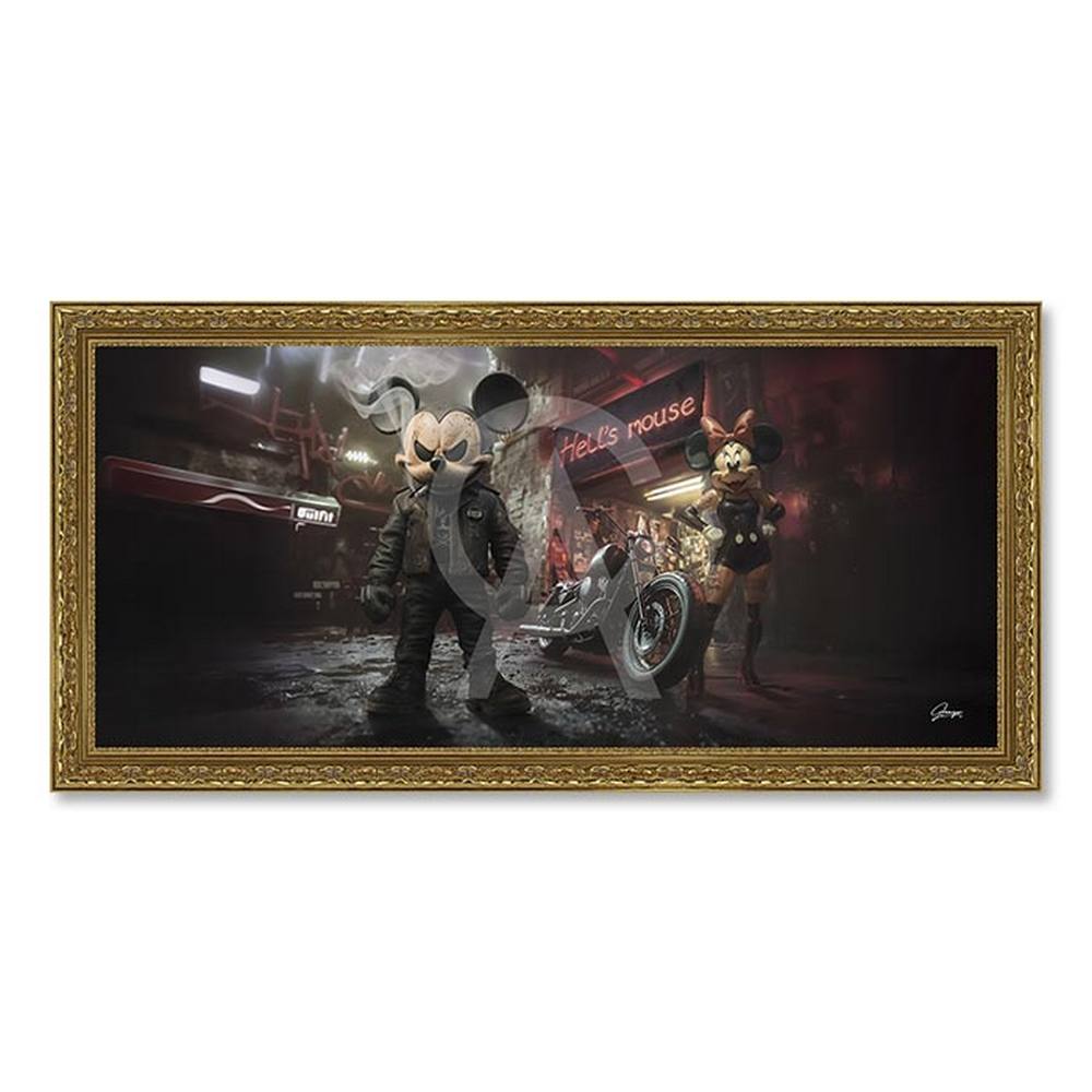 tableau_alexandre_granger_hells_mouse_cadeau_homme_dore Tableau Alexandre Granger Hells Mouse