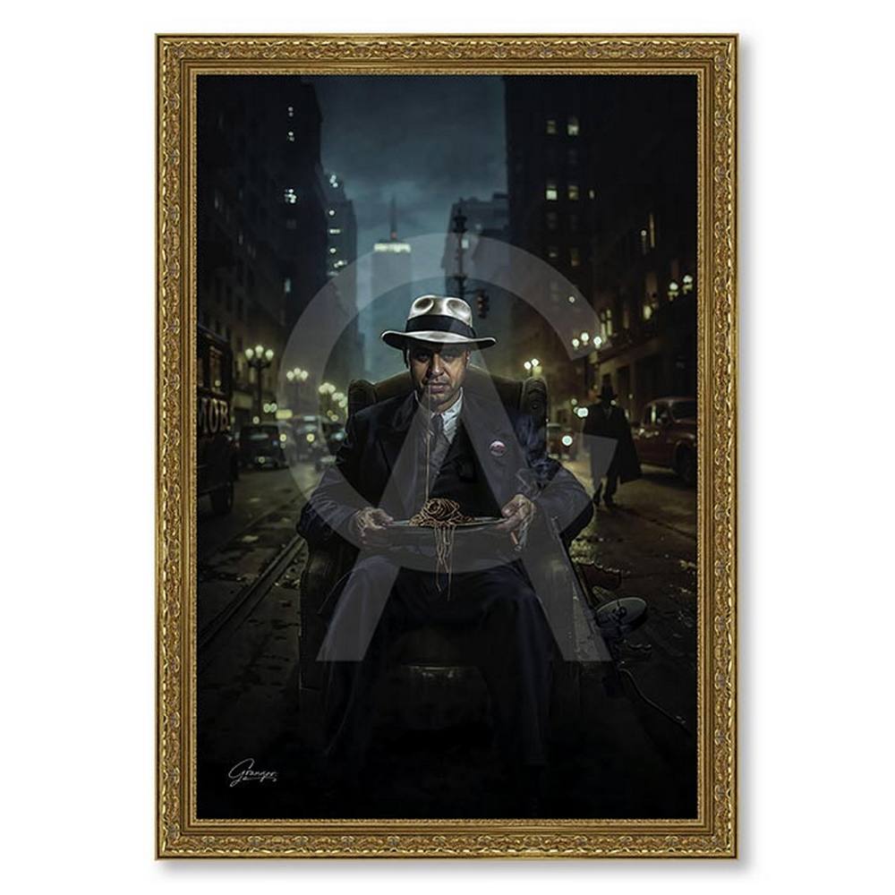 tableau_alexandre_granger_scarface_homme_cuba_pates_food cadre scarface alexandre granger