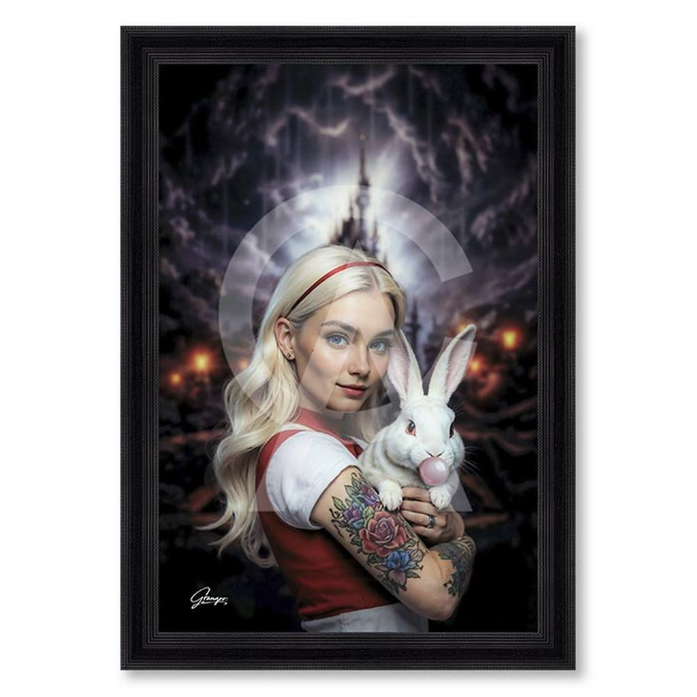 tableau_alice_alexandre_granger_enfant_lapin_blanc tableau Alice alexandre granger
