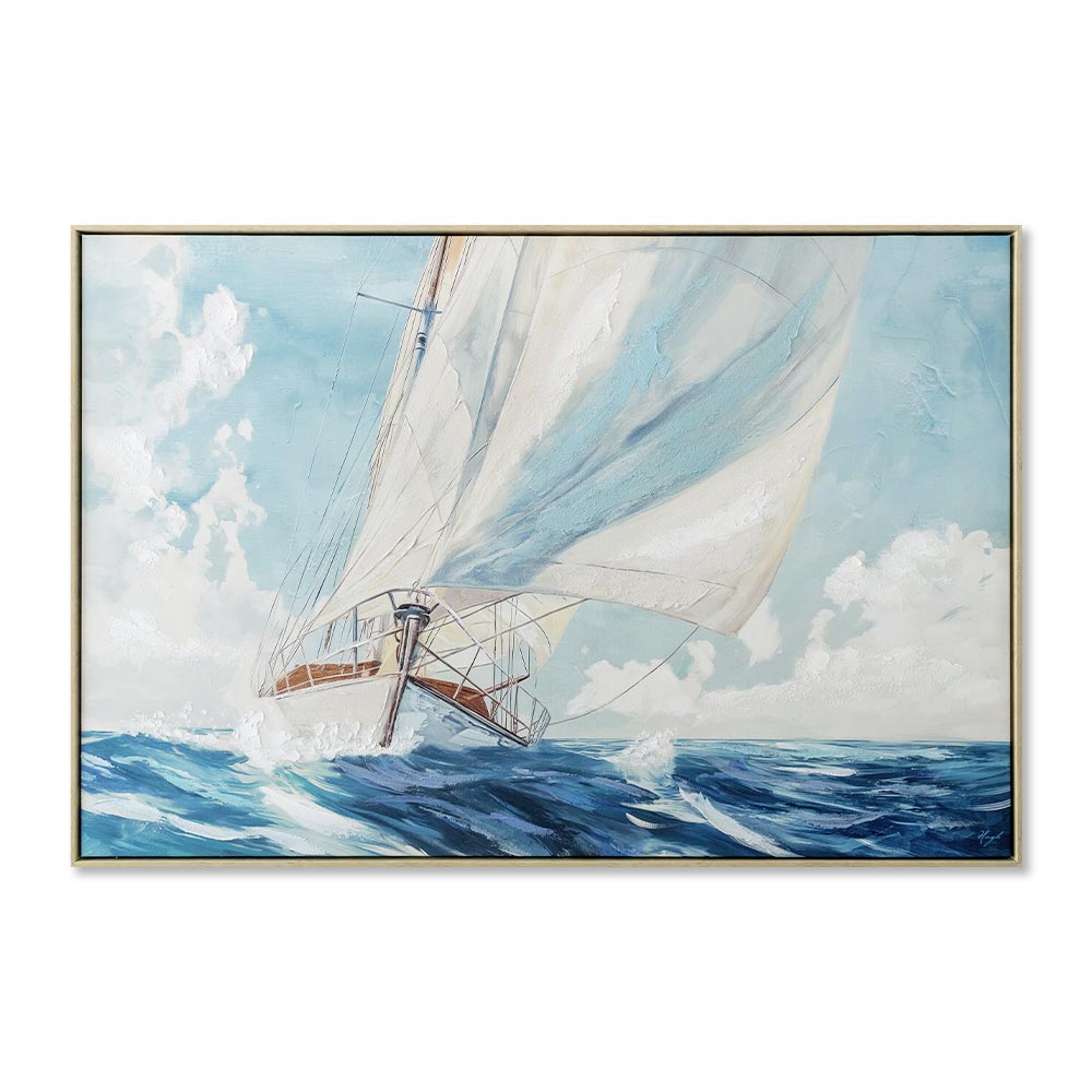 Tableau Contemporain Voilier en Mer