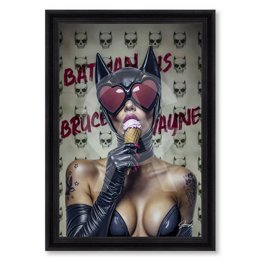 tableau_ice_cream_alexandre_granger_cuir_tatouage_glace_batman tableau Ice Cream alexandre granger