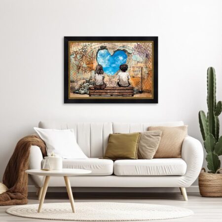 tableau le Garçon, la Fille et le Trou dans le Mur romaric