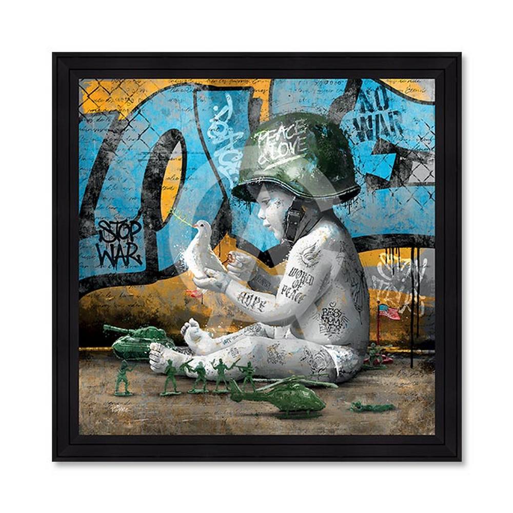 tableau_le_petit_soldat_romaric_enfant_oiseau_jouet_tatouages tableau le Petit Soldat romaric