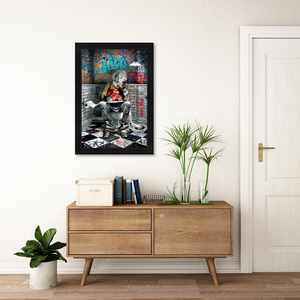 tableau_romaric_albert_einstein_wc_lieu_d_inspiration_toilette_deco_original tableau romaric albert einstein wc