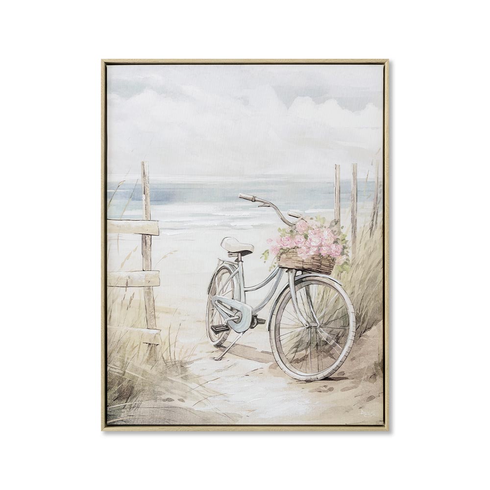Tableau Vélo Fleuri à la Plage