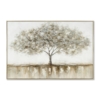 Toile Moderne Arbre Gris