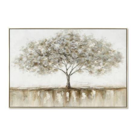 Toile Moderne Arbre Gris