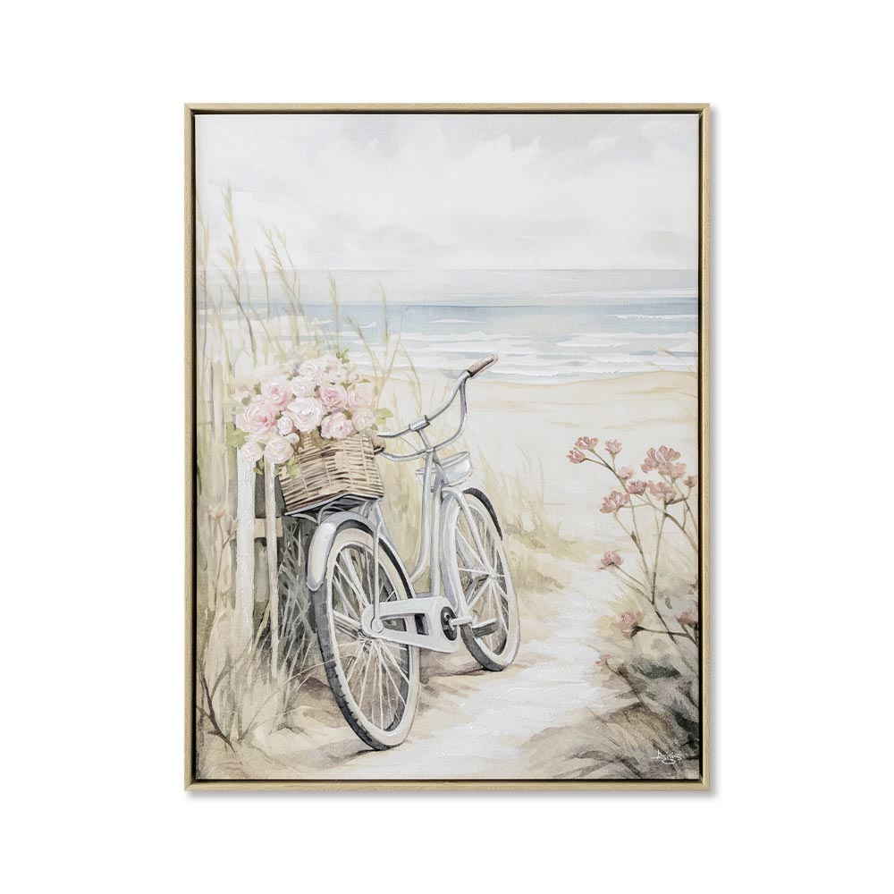 Toile Vélo Panier de Fleurs