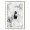 Cadre Phare en Tempête Noir Blanc
