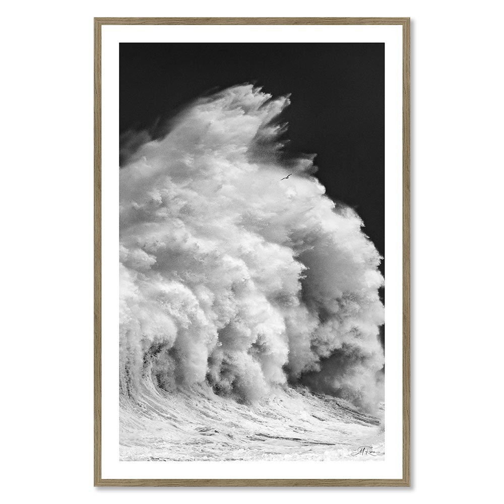 cadre_photo_tempete_noir_blanc_nelson_rivrin_vague_houle_encadrement_bois_chene Cadre Photo Tempête Noir Blanc