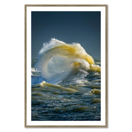 Cadre Photo Tempête Vague Jaune