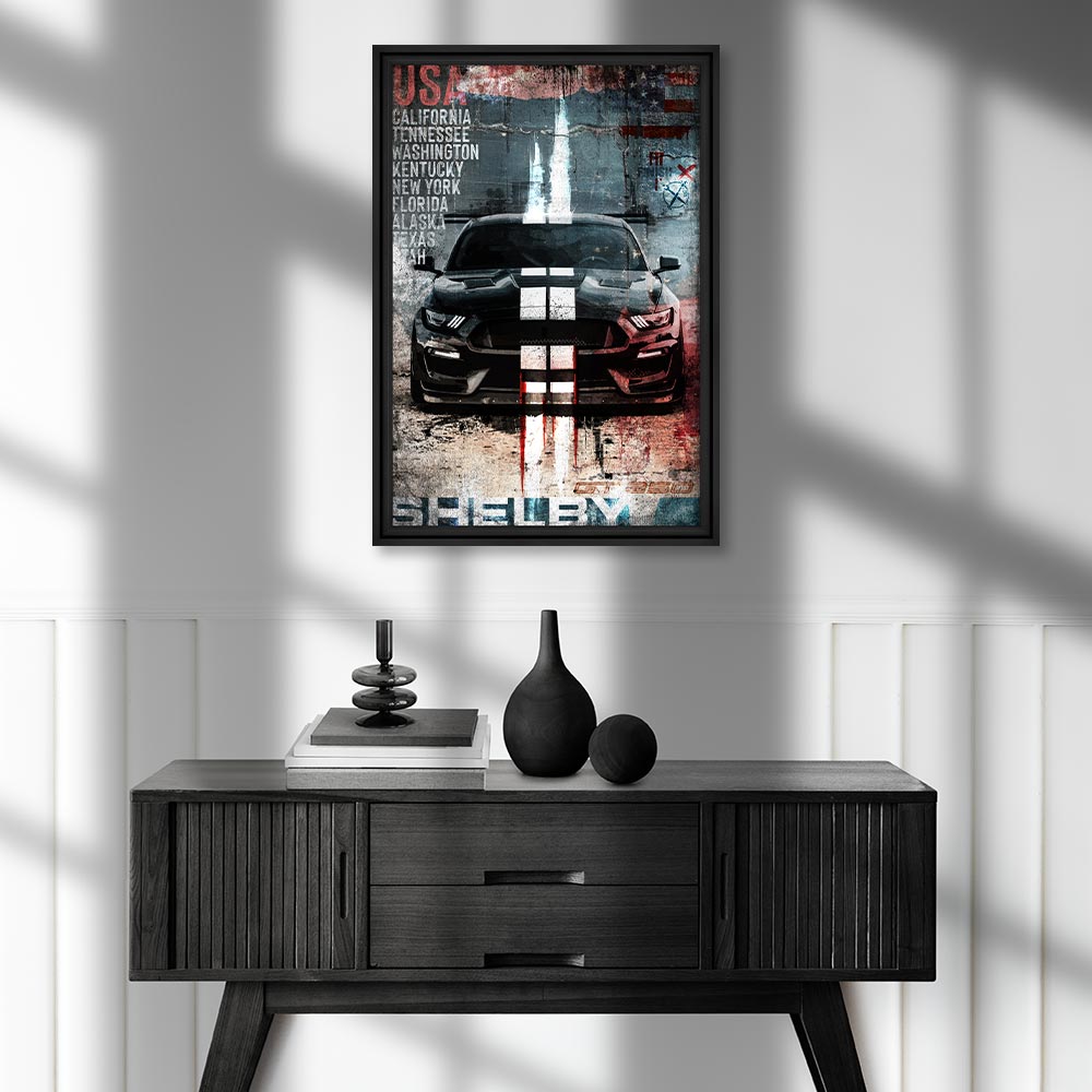 cadre_rubix_art_shelby_decoration_moderne_voiture_sport_lorient cadre rubix Art Shelby 350