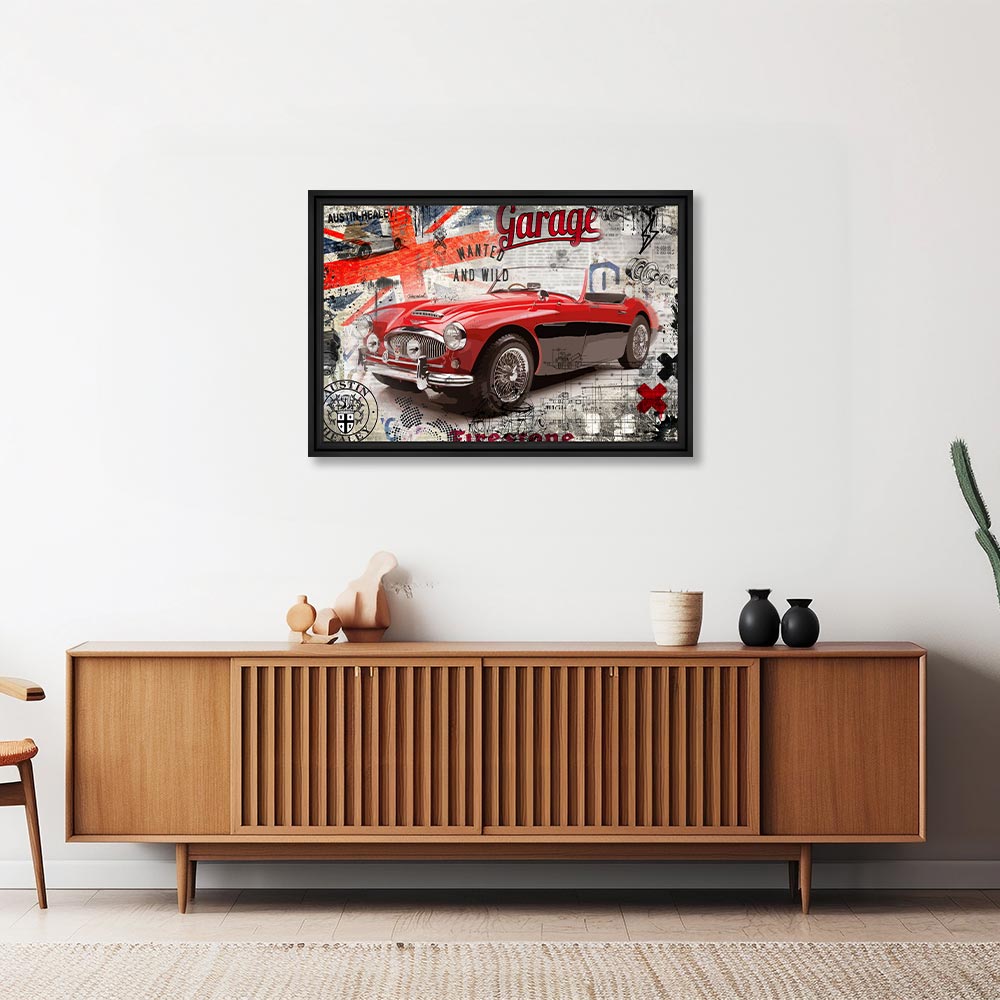 cadre_rubix_red_austin_healey_idee_cadeau_voiture_homme_perpignan cadre rubix Red Austin Healey