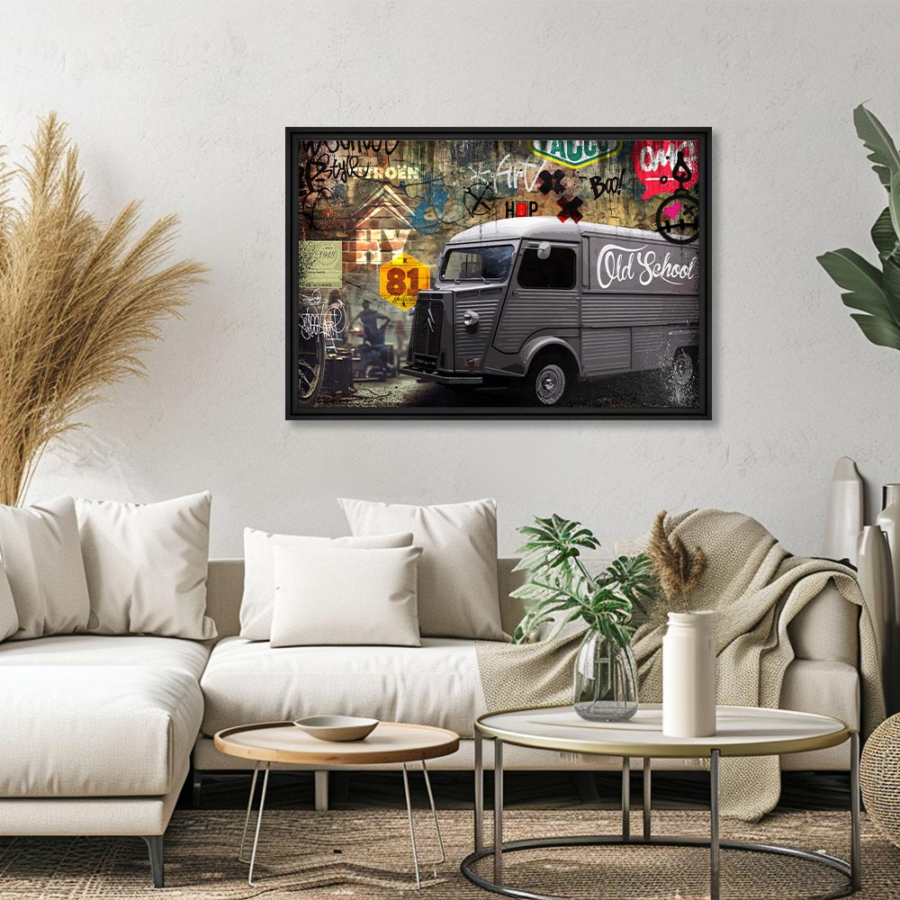 cadre_rubix_vintage_type_h_objet_decoratif_camion_originale_salon cadre rubix Vintage Type H